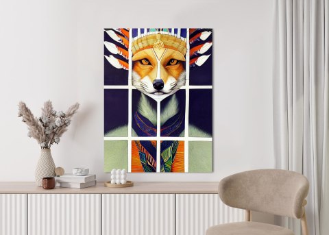 Plakat Lis W Ludowym Ubraniu