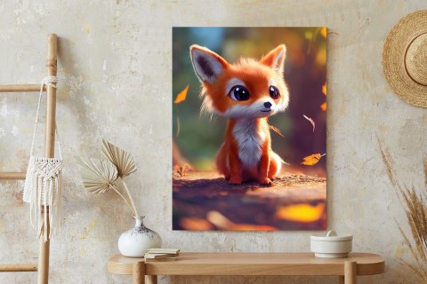 Plakat Lisek W Jesiennym Lesie