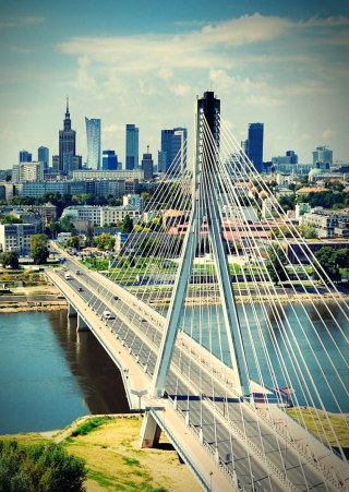 Plakat Most Nad Rzeką Wisła W Warszawie