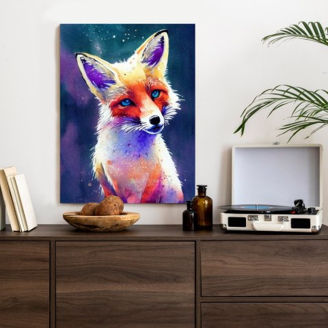 Plakat Portrait Of Wild Fox Watercolor, Wallpaper Painting, Animal