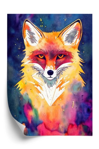 Plakat Portrait Of Wild Fox Watercolor, Wallpaper Painting, Animal