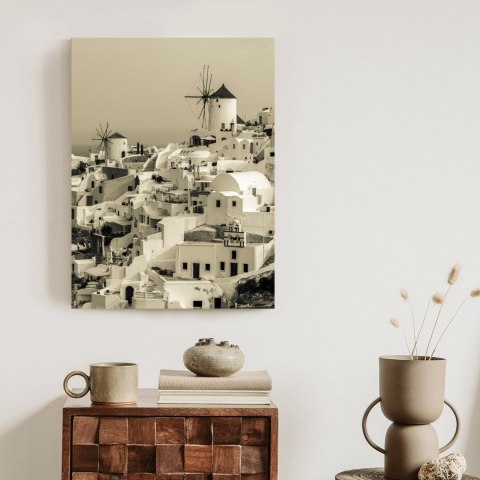 Plakat Typowa Architektura W Greckim Miasteczku Oia