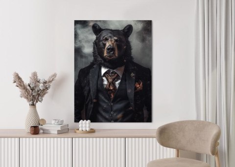 Plakat Portret Niedźwiedzia W Marynarce