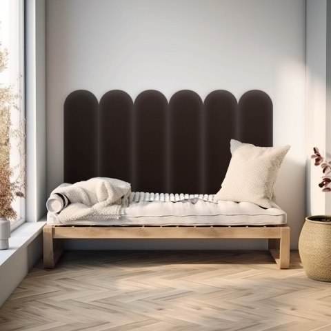 Panel Tapicerowany Eko Skóra Brązowy 20cm
