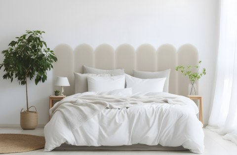 Panel Tapicerowany Magic Velvet Kremowy 20cm