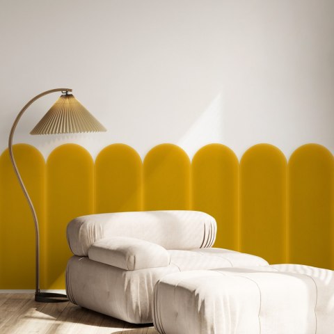 Panel Tapicerowany Magic Velvet Żółty 20cm