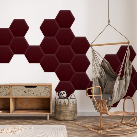 Panel Tapicerowany Magic Velvet Bordowy