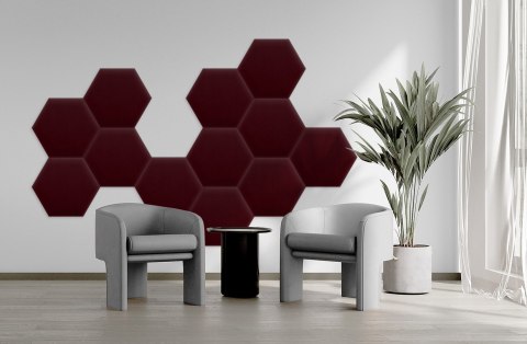 Panel Tapicerowany Magic Velvet Bordowy