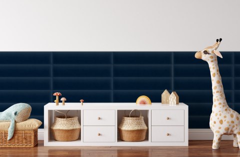 Panel Tapicerowany Magic Velvet Granatowy