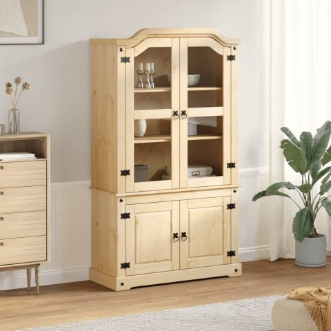 Witryna Corona, 103,5x42x180 cm, lite drewno sosnowe