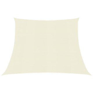 Żagiel przeciwsłoneczny, 160 g/m², kremowy, 4/5x3 m, HDPE