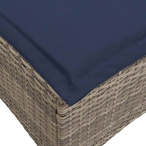 Rozkładana Sofa Ogrodowa z Poduszkami L-kształtna Szara
