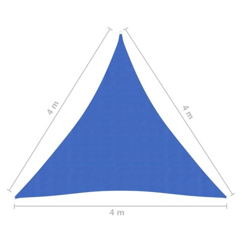 Żagiel przeciwsłoneczny, 160 g/m², czarny, 4x4x4 m, HDPE