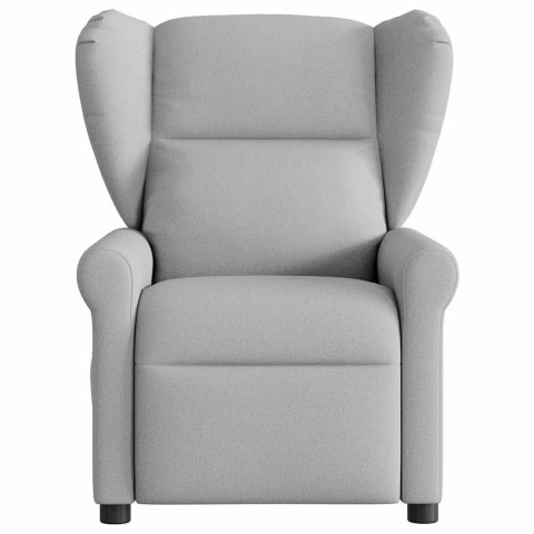 Rozkładany fotel masujący, elektryczny, szara, tkanina