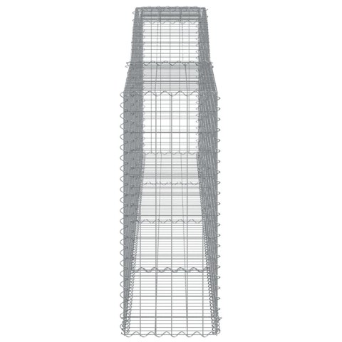 Kosze gabionowe, 25 szt, 400x50x120/140cm, galwanizowane żelazo