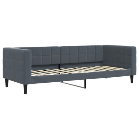 Sofa z materacem do spania, ciemnoszara, 80x200 cm, aksamit