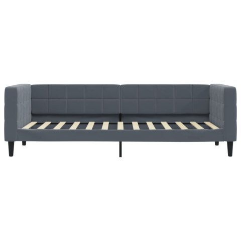 Sofa z materacem do spania, ciemnoszara, 80x200 cm, aksamit