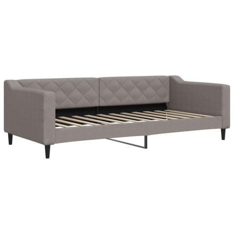Sofa z materacem do spania, kolor taupe, 90x200 cm, tkanina