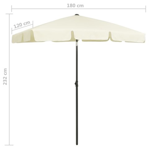 Parasol plażowy, piaskowy żółty, 180x120 cm