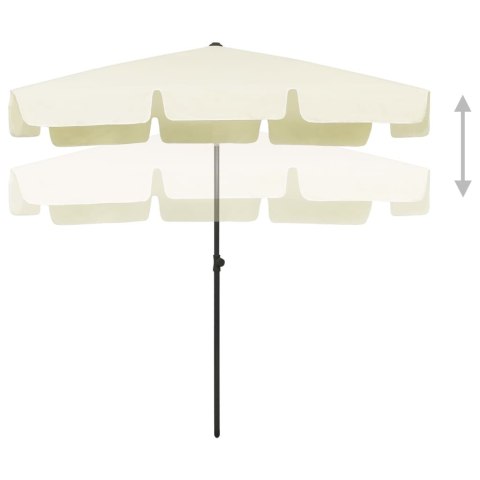 Parasol plażowy, piaskowy żółty, 200x125 cm