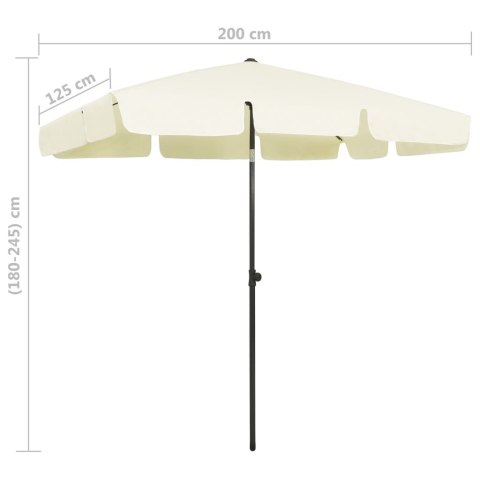 Parasol plażowy, piaskowy żółty, 200x125 cm