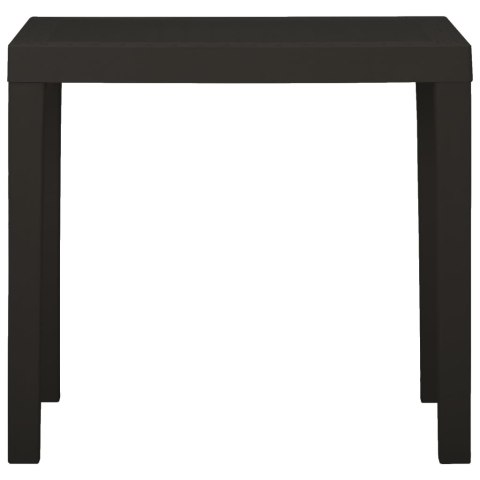 Stolik ogrodowy, antracytowy, 79 x 65 x 72 cm, plastikowy