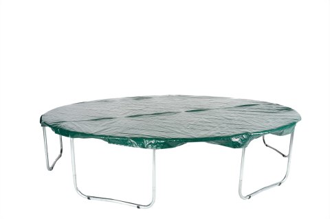 Trampolina Ogrodowa Jumpi 374cm/12FT Maxy Comfort Zielona Z Wewnętrzną Siatką
