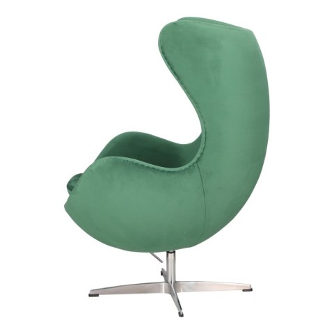 Fotel Jajo Velvet zielone/ srebrna