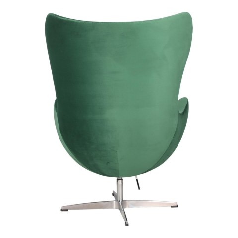 Fotel Jajo Velvet zielone/ srebrna