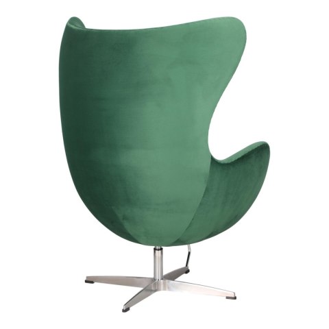 Fotel Jajo Velvet zielone/ srebrna