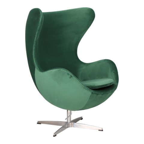 Fotel Jajo Velvet zielone/ srebrna