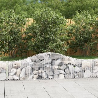 Kosze gabionowe, 10 szt, 200x30x40/60 cm, galwanizowane żelazo