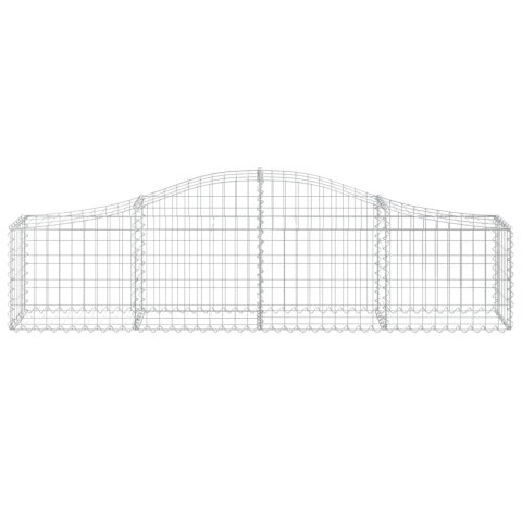 Kosze gabionowe, 12 szt, 200x30x40/60 cm, galwanizowane żelazo