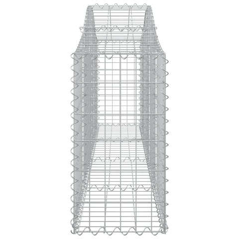 Kosze gabionowe, 8 szt, 200x30x60/80 cm, galwanizowane żelazo