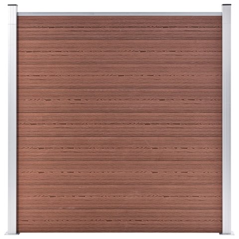 Ogrodzenie do ogrodu, WPC, 1737 x 186 cm, brązowe