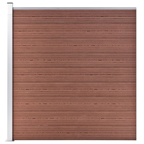 Ogrodzenie do ogrodu, WPC, 1737 x 186 cm, brązowe