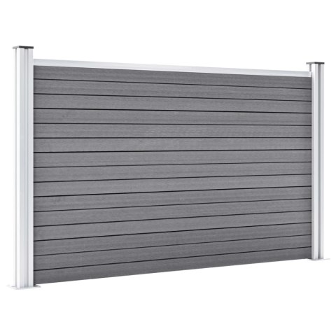 Ogrodzenie ogrodowe WPC, 526x106 cm, szare