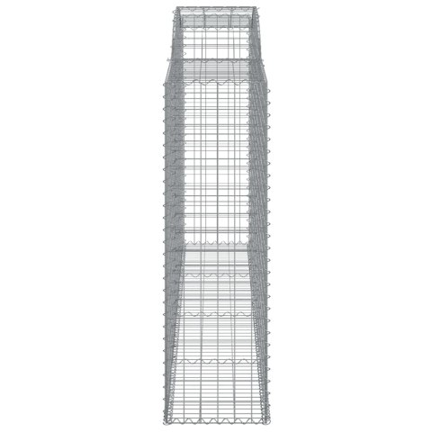 Kosze gabionowe z łukiem, 6 szt., 300x50x160/180 cm, żelazo