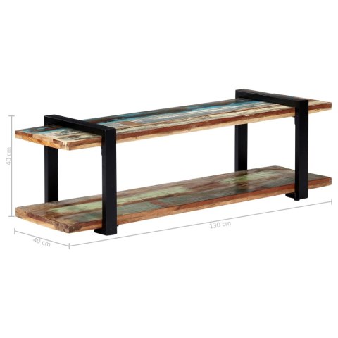 Szafka pod TV, 130 x 40 x 40 cm, lite drewno z odzysku