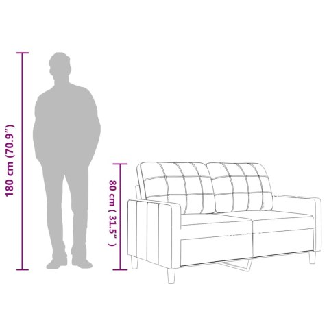 2-osobowa sofa, kolor cappuccino, 120 cm, sztuczna skóra