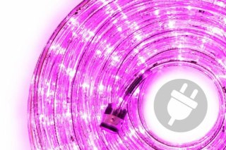 LED świetlny kabel - 240 diod, 10 m, różowy