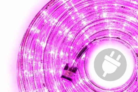 LED świetlny kabel - 240 diod, 10 m, różowy