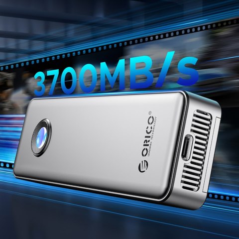 Kieszeń obudowa na dysk OUM2-G20 M.2 NVME USB-C 20Gb/s - srebrna