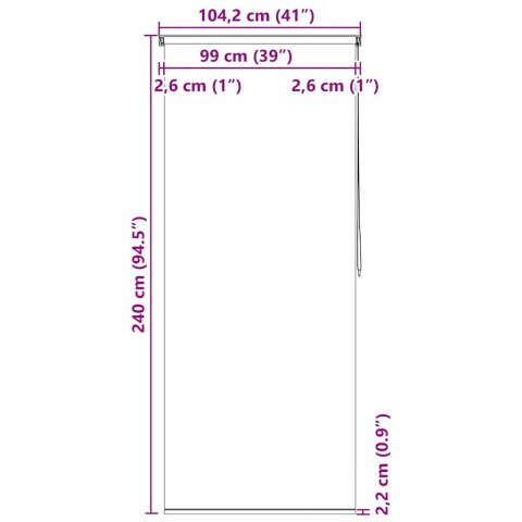 Roleta prysznicowa 100 x 240 cm, biała