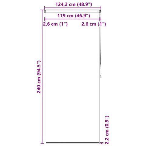 Roleta prysznicowa 120 x 240 cm, biała