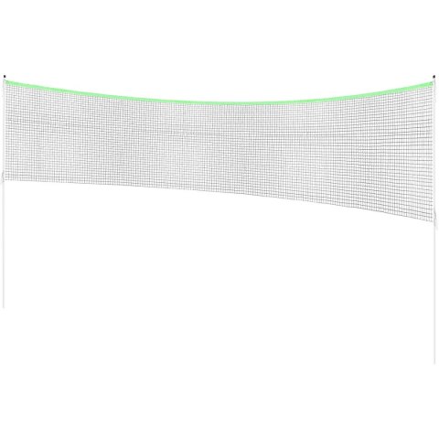 ZESTAW SŁUPKI SIATKA DO SIATKÓWKI BADMINTONA 609x220CM
