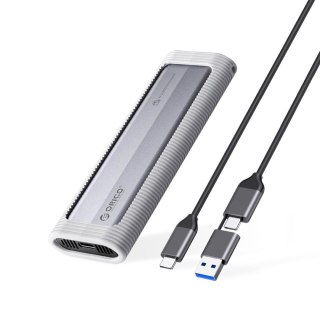 Kieszeń obudowa na dysk AXM2S-G2-V1 M.2 NVME / NGFF USB-C / USB-A na USB-C 10Gb/s - szara