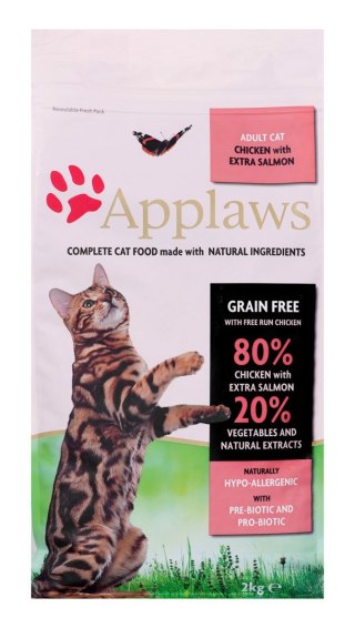 APPLAWS CAT Kurczak i Łosoś - karma dla kotów z wysoką zawartością mięsa - 2kg