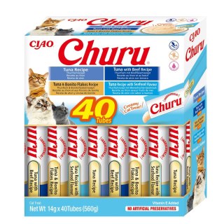INABA CHURU Varietes Tuńczyk Owoce m- kot 40x14 g