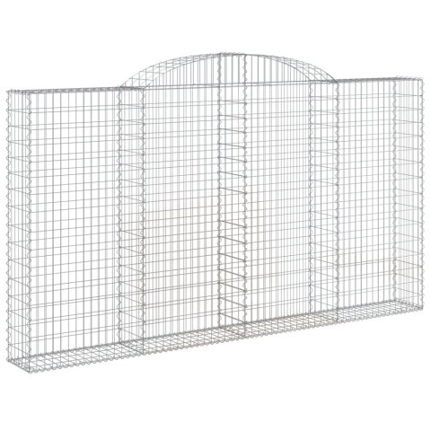 Kosze gabionowe, 3 szt, 300x30x160/180 cm, galwanizowane żelazo